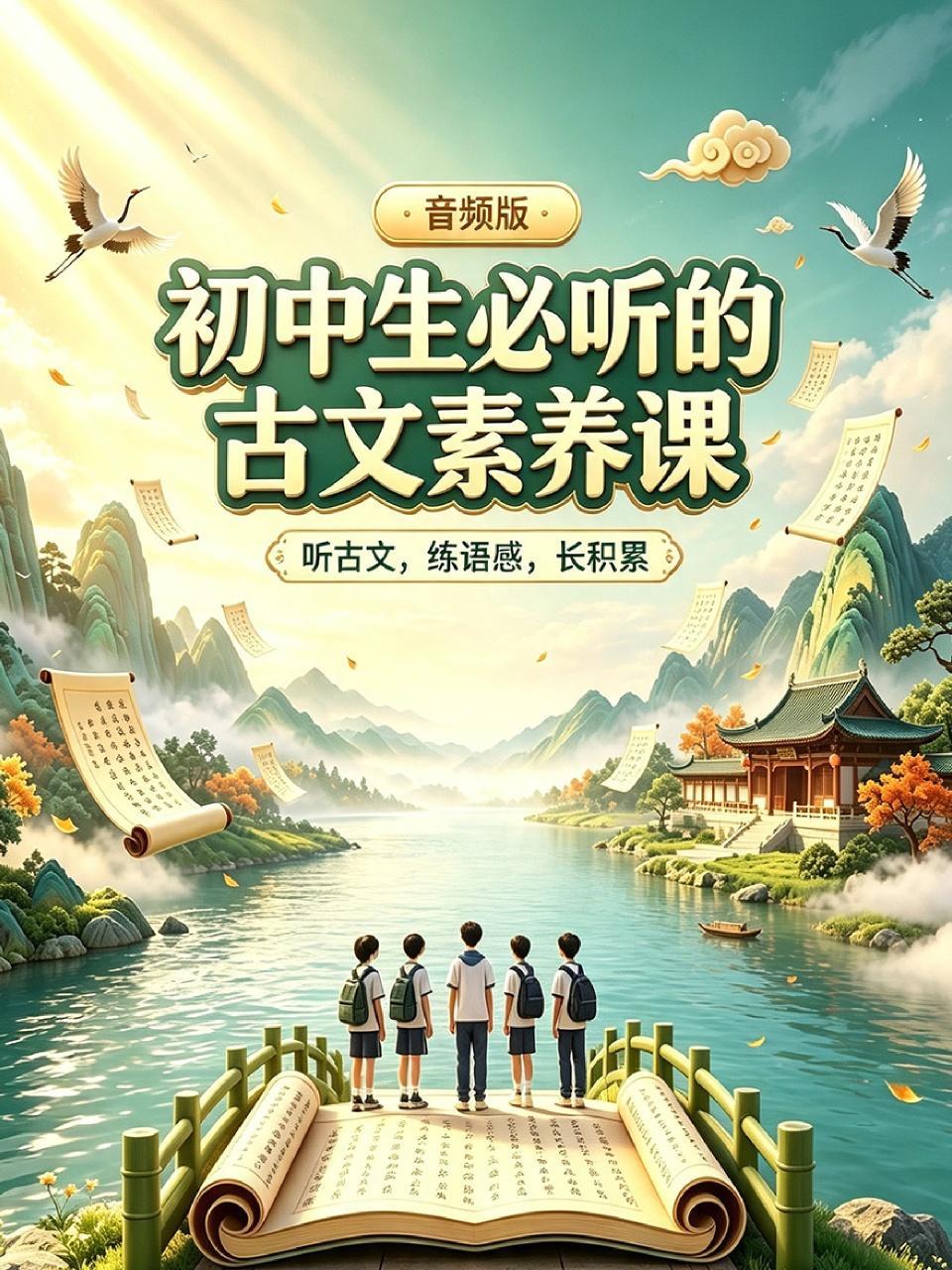 初中生必听的古文素养课：听古文 练语感 长积累 音频版
