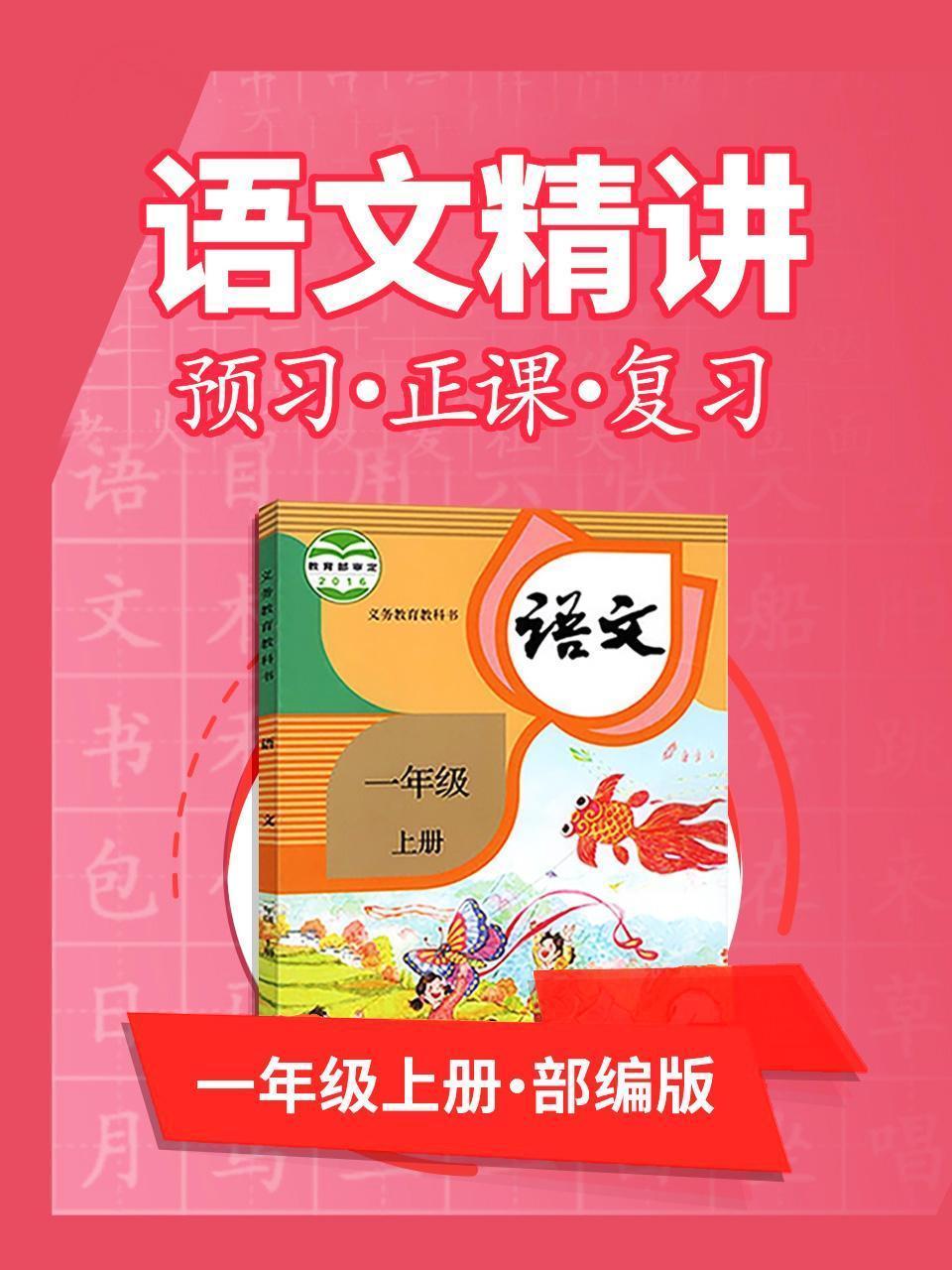部编版语文 一年级上册 语文精讲