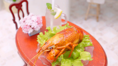 柠檬生菜小龙虾