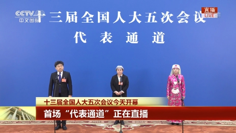《十三届全国人大五次会议 全国政协十三届五次会议特别报道》 20220305 代表通道