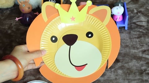 DIY儿童手工画 盘子画 狮子王
