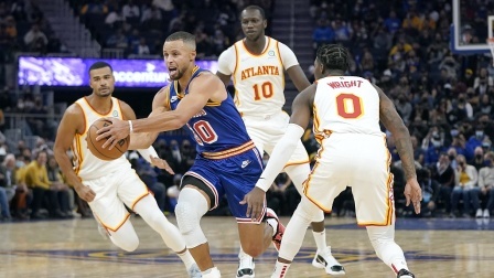 2021-2022赛季NBA集锦 NBA-库里50+7+10 特雷-杨28+9 勇士射落老鹰豪取五连胜