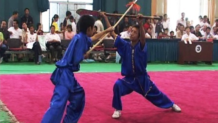 尘封赛事 尘封赛事 2005年第五届全国武术馆校武术比赛 对练比赛 015 朴刀进枪