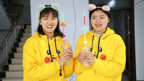 美女家务事 小晴教伙伴做火箭发射器