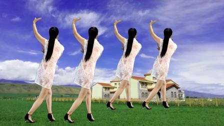 广场舞，简单好看的32步《相伴一生》背面演示