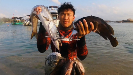 阿雷从赶海小伙升级为萌新船长，带粉丝出海捕鱼，收货满满