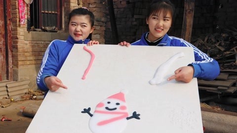 美女家务事 小晴做小雪人和雪花