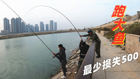 思乡渔夫赶海 锅里的大鱼就这样跑了，少说一条值500块，围观者直呼可惜