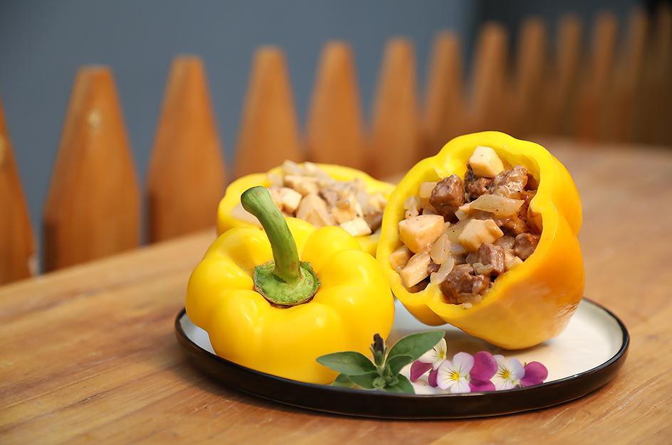 可爱的宝宝版黑椒牛肉粒