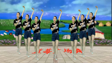 蓝莓思洁广场舞 温馨广场舞《人这辈子图个啥》歌词真切 舞步动感欢快