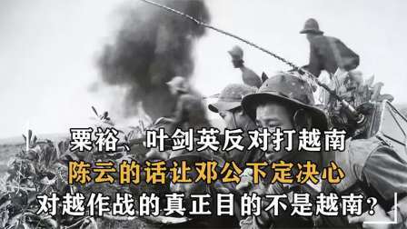 战史分析 粟裕反对打越南，陈云的话让邓公下定决心，却为何让许世友挂帅？
