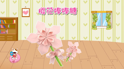 DIY手工创意制作大全 樱花棒棒糖手工折纸教程
