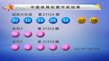体育show 大乐透第21134期开奖：头奖3注1800万+1注1000万