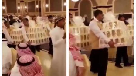 土豪婚礼现场:iPhone8成堆往外送