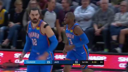2020 NBA全明星正赛 保罗赛季至今高光时刻，戏耍戈贝尔飙超远压哨三分