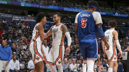 2021-2022赛季NBA集锦 克莱41分 普尔22+5 马绍尔19+5 勇士收官战轻取鹈鹕
