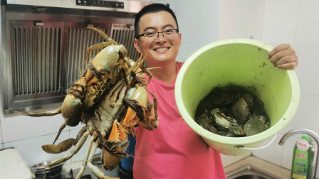 渔夫驱车200公里找新地方赶海，螃蟹直接抓爆桶，看着真过瘾