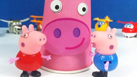 月采亲子游戏益智玩具 十二生肖纸杯小猪制作