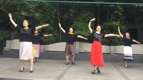 广场舞 排舞广场舞《月亮河》