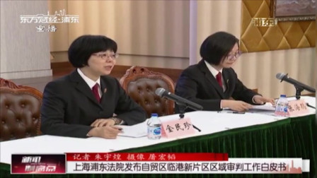 新闻制高点 上海浦东法院发布自贸区临港新片区区域审判工作白皮书
