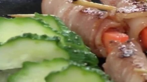 健康好味道 胡萝卜培根卷