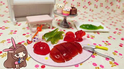 爱茉莉兒の食玩世界 厨房diy水果蔬菜软糖