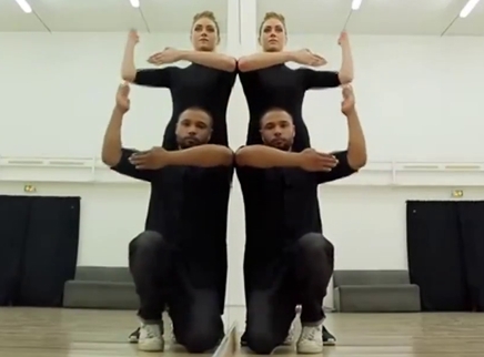 法国舞者创意镜子舞