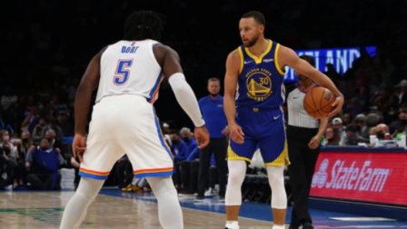 2021-2022赛季NBA集锦 汤普森生日夜砍21分 勇士胜雷霆豪取九连胜