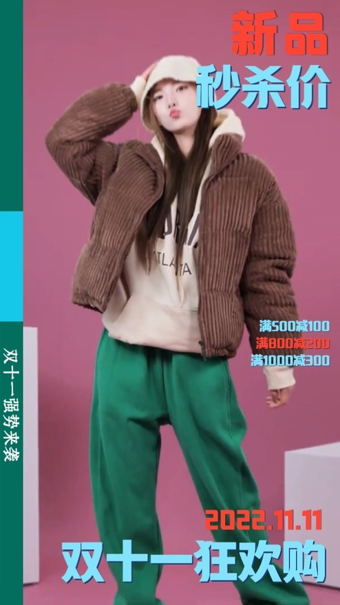 简约海报风促销宣传双十一