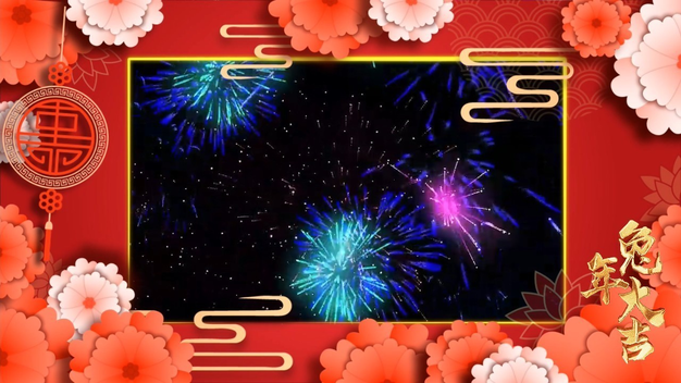 新年祝福语相册喜庆短视频模板