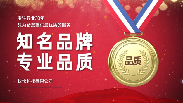 红色大气喜庆公司介绍表彰知名品牌专业品质