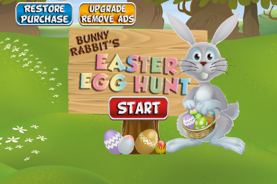 bunny rabbits easter egg hunt