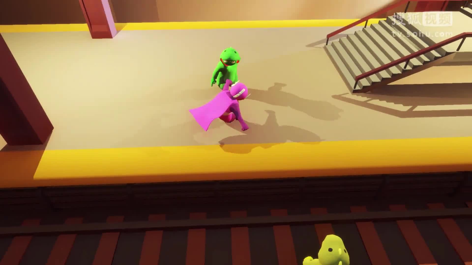 炎岷大乱斗gang beasts《籽岷和炎黄一起玩游戏 四人局 初体验》