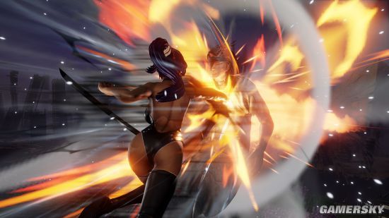 jump大乱斗四枫院夜一截图紧身衣加皮靴十分亮眼