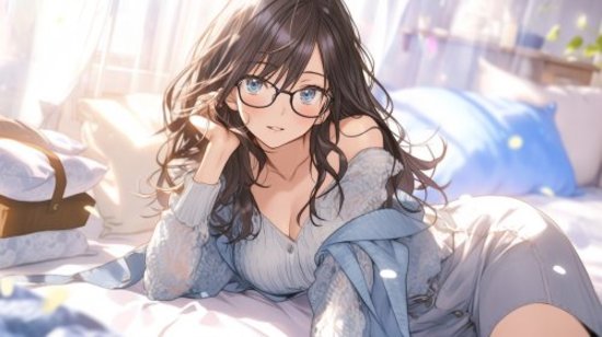 动漫美图杂赏小吊带宽束腰ai小姐姐的傲人上围太美妙