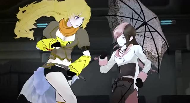 rwby 第二季伞妹精彩战斗片段,前方高能 按头小分队