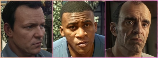 《gta5》麦克,小富,老崔最近reddit一位玩家ritikmorey通过ai重做了