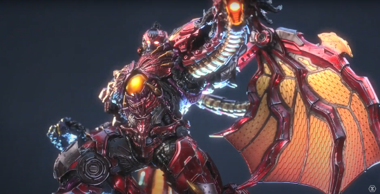 p1s变形金刚超能勇士红龙雕像睥睨众生威武霸气