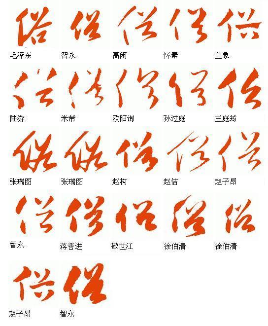 俗字用草书怎么写