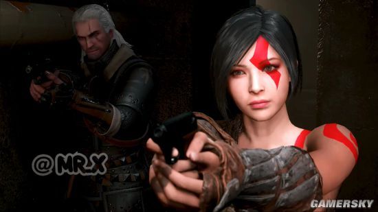 生化危机2重制版mod让艾达王换上奎爷服装红色纹身瞩目