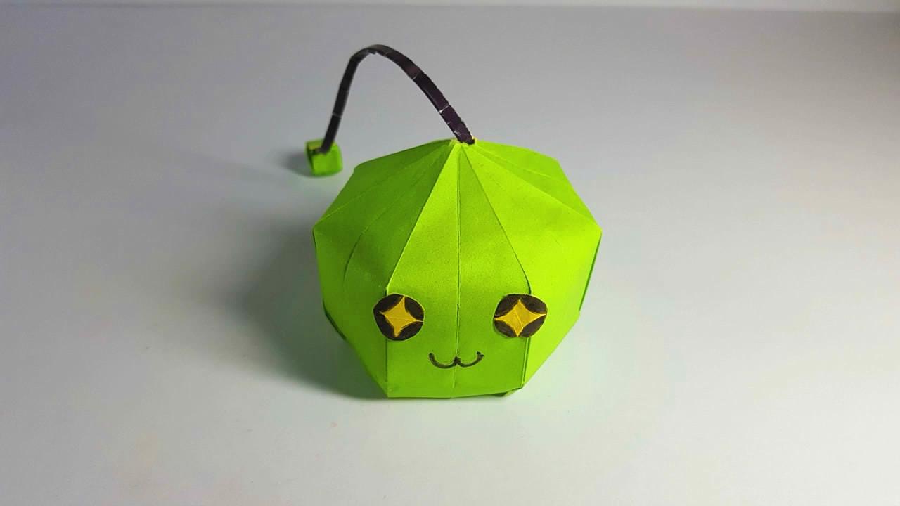 手工折纸diy,可爱"灯笼鱼"折纸的简单方法-diys手工制作教学视频-.