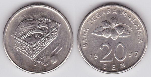 malaysia是哪个国家的钱币上面写着面值20