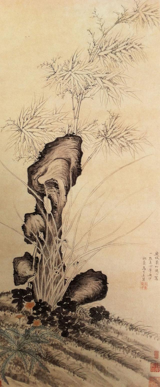 馬湘蘭詩《墨蘭圖》:何處風來氣似蘭,簾前小立耐春寒;囊空難向街頭買