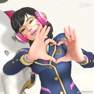 《守望先锋》青春校园d.va皮肤公布 校服短裙元气满满