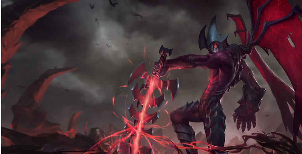 超神解说:暗裔剑魔亚托克斯,逆风实力4杀,超酷帅嗜血成魔-lol超神.