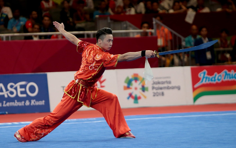 时间8月20日,2018亚运会武术男子刀术决赛结束争夺,中国选手吴照华以