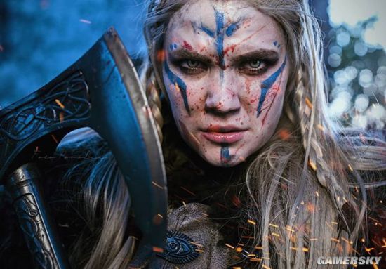 刺客信条英灵殿女主角cos狂野彪悍的女战士