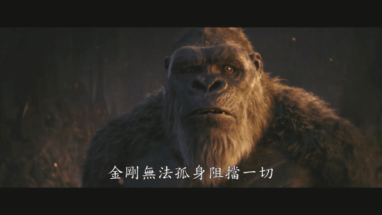 視頻畫面:該片片名為《哥斯拉大戰金剛2:帝國崛起》(godzilla x kong