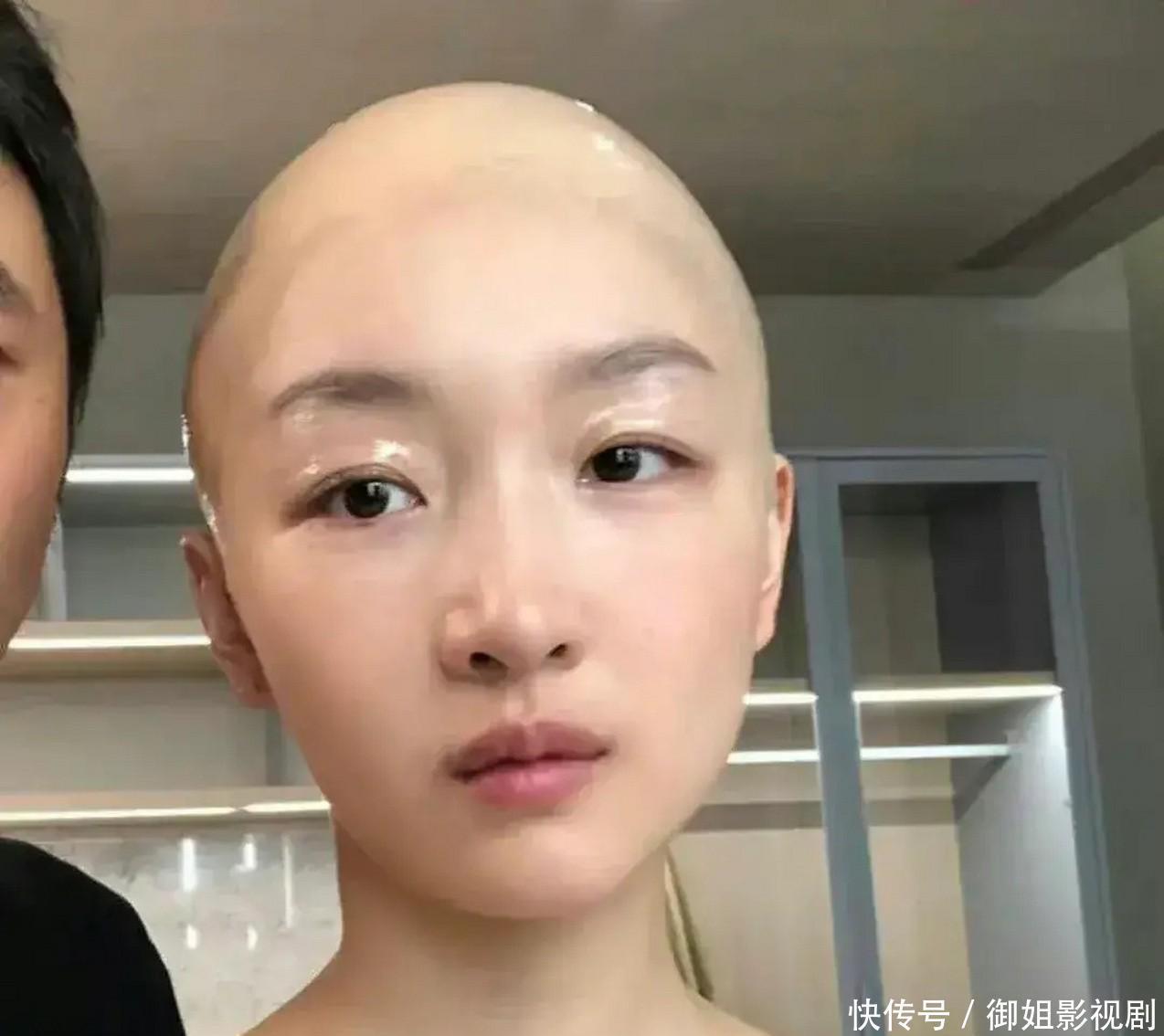 顶着一个光头拍戏,都能那么的好看,这才是真正的天生丽质 - 360娱乐,你开心就好